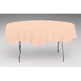 Light Orange (Peach) Round Paper Tablecover (Single)