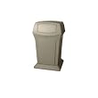 Rubbermaid 9171-88 BLA 45 gallon Capacity, 24-7/8" Length x 24-7/8" Width x 41-1/2" Height, 24-7/8" Square, Black Ranger Container with 2 doors