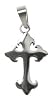 316L Stainless Steel Pendant with Cross Design and Shiny polish - Length: 33mm, Width: 24mm