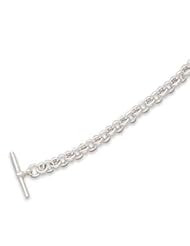 Toggle Rolo Chain Sterling Silver Necklace 4mm Width