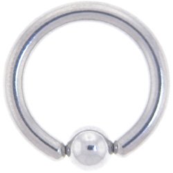 10 Gauge Steel Bcr Captive Ring 1/2 Inches 5mm