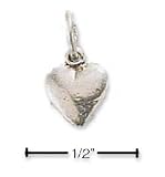 Sterling Silver Tiny Puffed Heart Charm