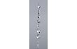 7.5" Clear Diamond Faceted Jewel & Holographic Glitter Christmas Dangle Ornament