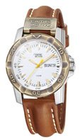 CAMEL Herrenuhren Lederband CA 6600 42.00 DD B/P BRO WHI A667.6631LGPA