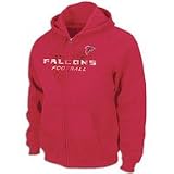 NFL Men's Atlanta Falcons Touchback IV Long Sleeve Fullzip Hooded Fleece (Bright Cardinal, Small)