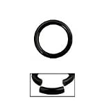 Black Anodized Titanium Over Surgical Steel Seamless Segment Ring - 14g 8mm