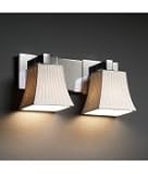 IMAGE OF Justice Design Group POR-8922-60-WAVE-DBRZ Modular Limoges 2 Light Bath Vanity Light in Dark Bronze with Wave glass