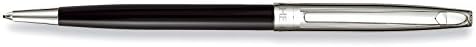Caran d'Ache ballpoint - Bicolor - black, silver plated, rhodium coated