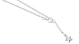 Solid Sterling Silver Star Anklet 9 chain