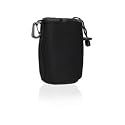 Cosmos &reg; Black Small DSLR camera Drawstring Soft Neoprene Lens Pouch Bag Cover for Sony Canon Nikon Pentax Olympus Panasonic + Cosmos Cable Tie