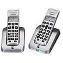 Audioline Wave 102e Schnurloses DECT-Telefon  Eco Mode Energiesparmodus silber