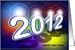 2012, happy new year, candle shape and lighting Card