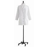 Medline Ladies' Staff Length Lab Coat - White, Size 2 - Model MDT11WHT2E