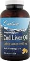Carlson Lightly Lemon Cod Liver Oil 1000mg, 300 Softgels