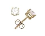 1/3 ct.tw Round Diamond Solitaire Earrings in 18 kt. Yellow Gold