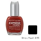 Review MAYBELLINE  / Maybelline Express Finish 60 Second Nail Color, Onyx Rush 895 - 2 Each