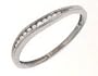Diamond and 10K White Gold Free Form Wave Band Size 7