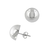Sterling Silver 14mm Half Ball Stud Earrings