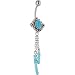 20 Gauge Stainless Steel Diamond Shape CZ Nose Ring Pack