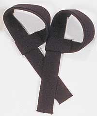 Black Padded Cotton Lifting Straps