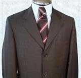 Sophisticated 3 Piece 4 Button High Vested Navy Blue Stripe Mens Suit $139