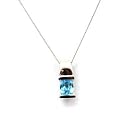 9ct White Gold Aqua Pendant on a 18" Chain Presented by The Olivia Collection