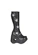 Women's Gothic Boots With Glitter Stars And 5.25 Inch Platform