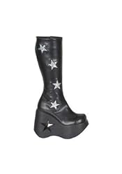 Women's Gothic Boots With Glitter Stars And 5.25 Inch Platform
