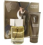 L'HOMME YVES SAINT LAURENT by Yves Saint Laurent For men SET-EDT SPRAY 3.3 OZ & ALL OVER SHOWER GEL 3.3 OZ & TOILETRY BAG (Fragrance - men Gift Sets)