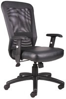 Web Back Black LeatherPlus Executive Chair with Web Tension Knob