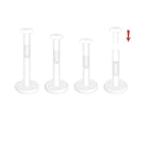 Flexible bioplast labret retainer with removable 3mm push-in top, 16 ga