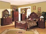 IMAGE OF 6 Piece Rococo Bedroom Set in Cherry Oak Finish by Acme - 9250