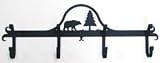 Bear Pine 4 Hook Wall Mount Coat Rack