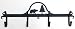 Bear Pine 4 Hook Wall Mount Coat Rack