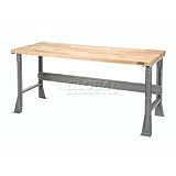 60 X 30 Maple Square Edge Work Bench- Fixed Height - 1 3/4" Top