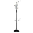 Alba Festival Hat and Coat Stand Tubular Steel with Umbrella Holder and 5 Pegs by Alba
