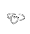Sterling Silver Polished Heart Toering