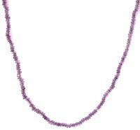 Gemstone Necklace Amethyst Healing Bead Handmade Jewelry 17 inches