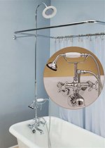 Strom Plumbing Tub Wall Mounted Shower Enclosure P0168C Chrome