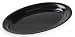 Black Oval Plastic Serving Tray. Platter size is 21