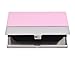 Cosmos Pink PU Leather Surface Stainless Steel Business Card Name Card Case/Holder with Mirror Finish Inset