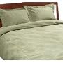 Micro Suede Full/Queen 3 Piece Duvet Set, Sage