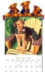 Airedale Terrier 2009 Calendar Holder Gift Set
