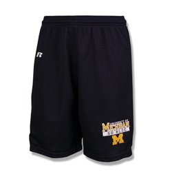 Michigan Wolverines Youth Shorts - Logo Mesh