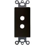 Hook Upz 2 Position Decora Connector Inserts - 2-port, Black