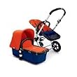 Bugaboo Cameleon Stroller - Dark Blue Base - Orange Canvas