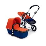 Bugaboo Cameleon Stroller - Dark Blue Base - Orange Canvas