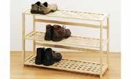 3 TIER RUBBERWOOD SHOE RACK