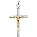 Sterling Silver Two Tone Crucifix Pendant