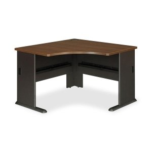 Buy Cheap New-Bush WC25566 - Series A Corner Desk, 47-1/4w x 47-1/4d x 29-7/8h, Sienna Walnut/Bronze - BSHWC25566